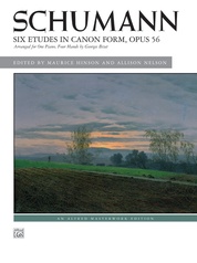 Schumann: Six Etudes in Canon Form, Opus 56 - Piano Duet (1 Piano, 4 Hands)