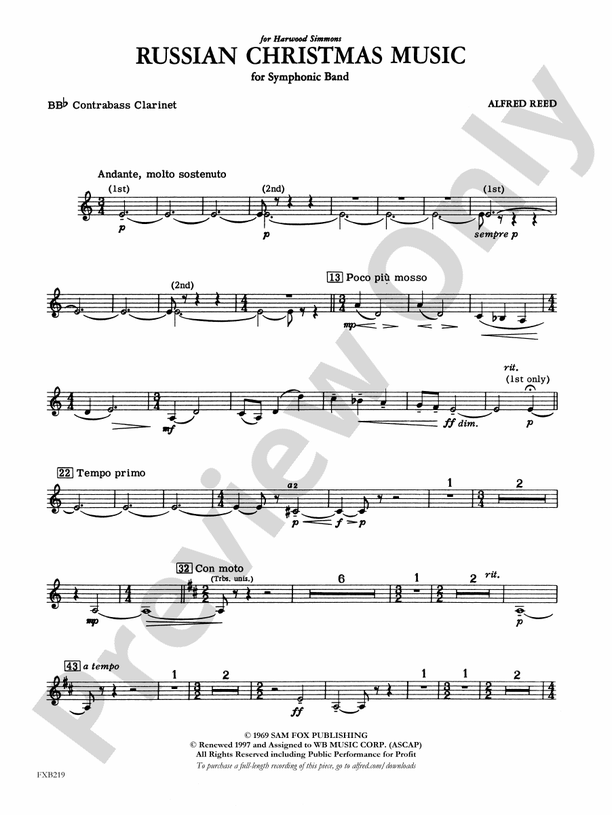 Russian Christmas Music Bflat Contrabass Bflat Contrabass