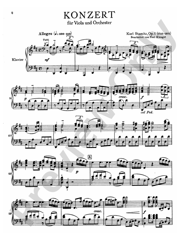 Stamitz: Concerto in D Major, Op. 1: Concerto in D Major, Op. 1