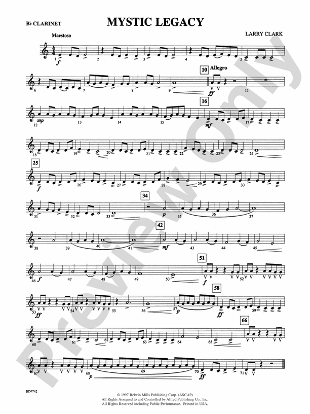 Mystic Legacy: 1st B-flat Clarinet: 1st B-flat Clarinet Part - Digital Sheet Music Download mystic-legacy-1st-b-flat-clarinet-1st-b-flat-clarinet-part-digital-sheet-music-download