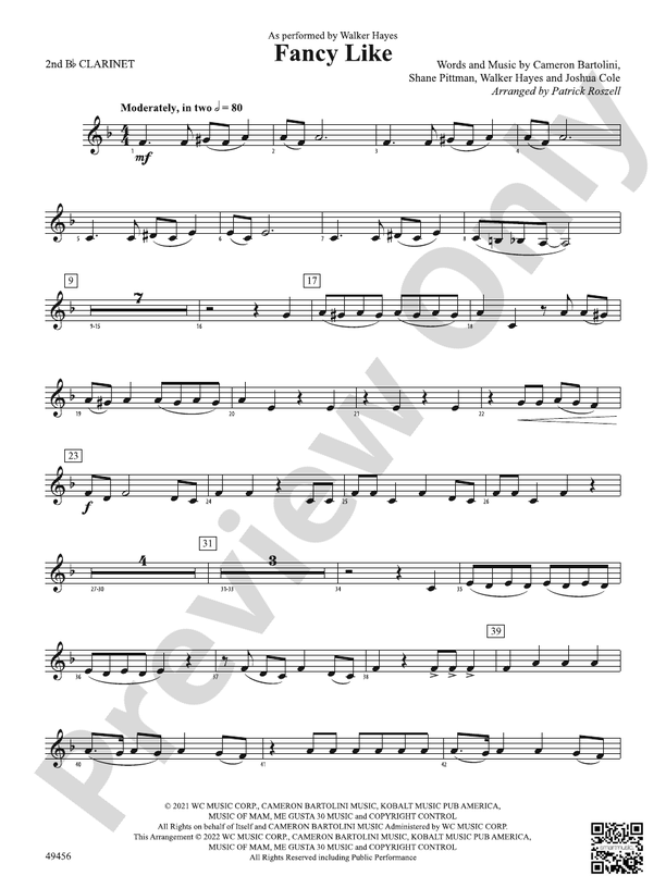 Fancy Like 2nd Bflat 2nd Bflat Part Digital