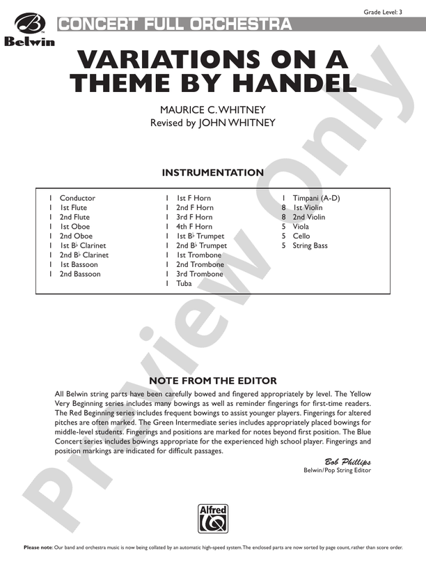 Variations on a Theme by Handel