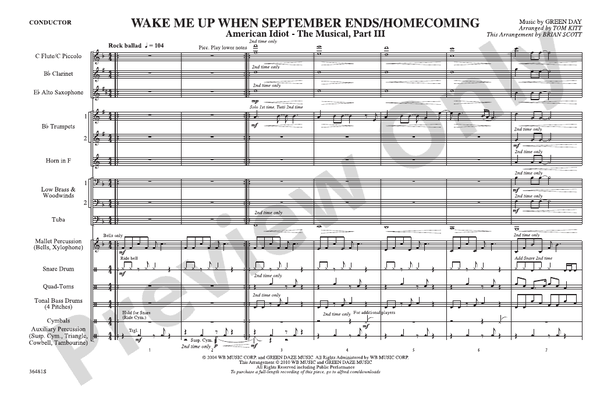Wake Me Up When September Ends / Homecoming
