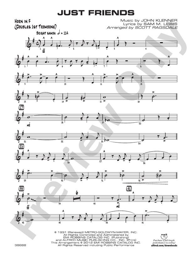 Just Friends: 1st F Horn