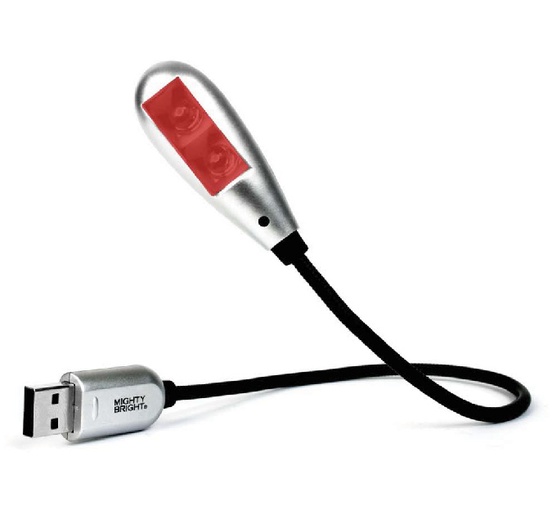 vrek Smash Reflectie Mighty Bright 2-LED USB Light Red: Silver: | Alfred Music