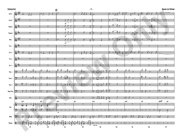 Samba De Orphee Score Jazz Ensemble Score Digital Sheet Music Download