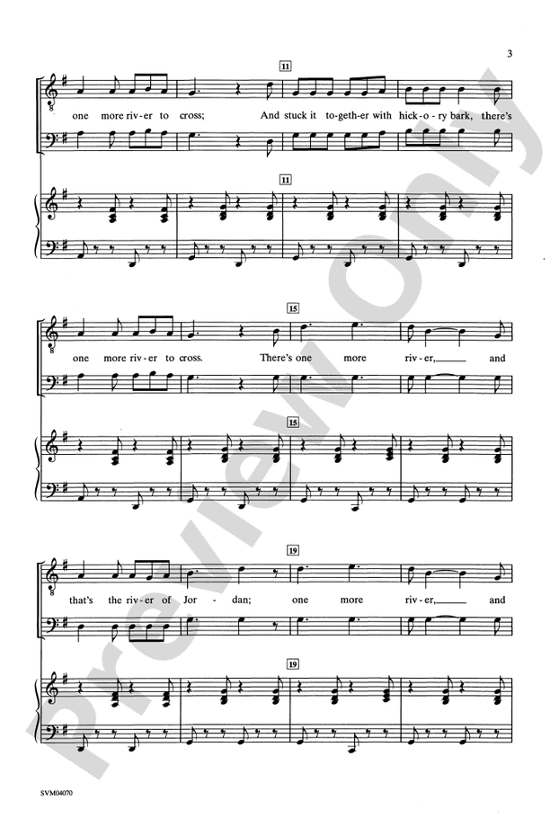 One More River TB Choral Octavo Digital Sheet Music Download