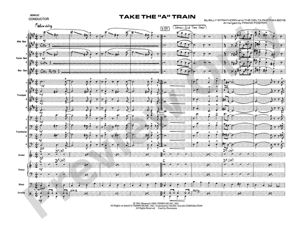 ＢＢ楽譜「Take the 'A' Train」FRANK FOSTER(絶版) Take The 