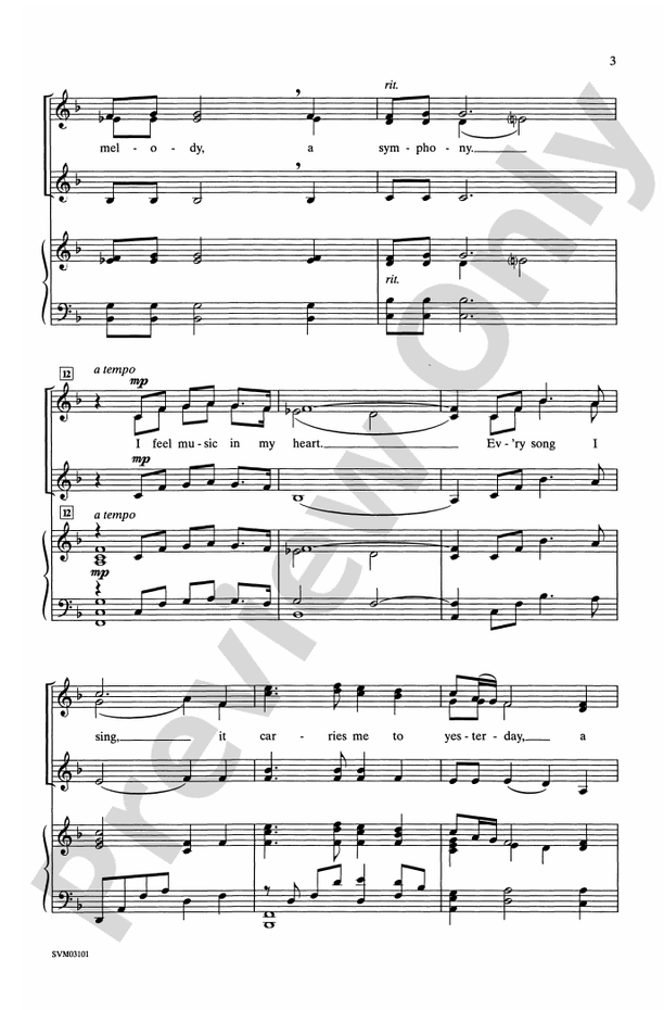 When I Hear Music: SSA Choral Octavo: Michael G. Martin - Digital Sheet ...