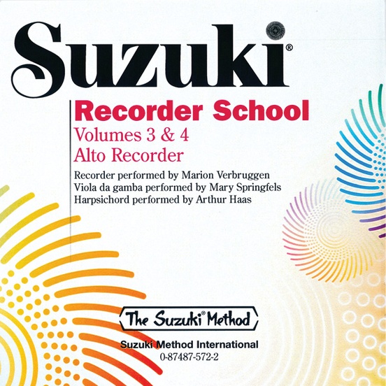 Suzuki Recorder School (Alto Recorder) CD, Volume 3 & 4
