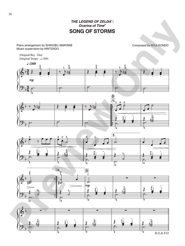 Lost Woods – Koji Kondo The Legend of Zelda: Ocarina of Time Sheet