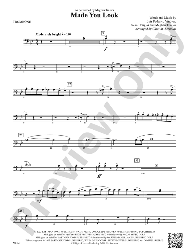 Made You Look by Meghan Trainor - B-Flat Trumpet - Digital Sheet Music