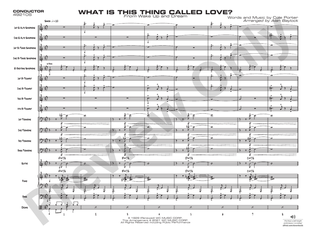 What Is This Thing Called Love?: Score