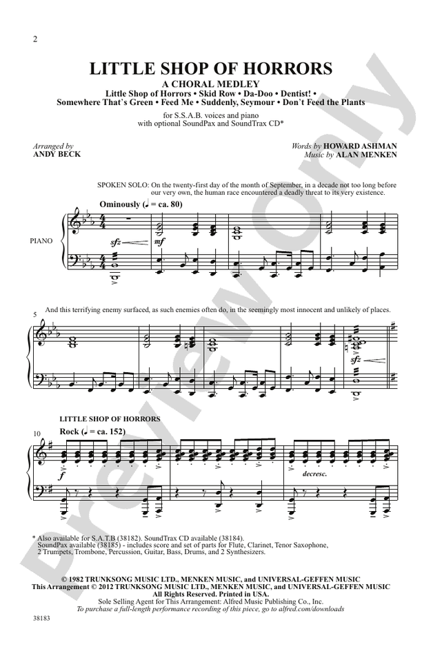 Little Shop of Horrors: A Choral Medley