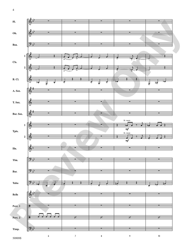 High Velocity: Concert Band Conductor Score & Parts: Michael Story ...