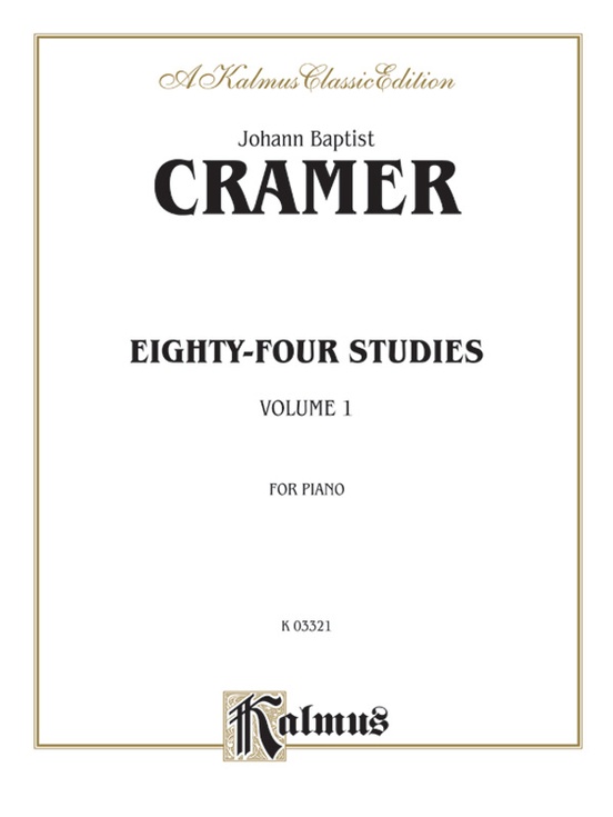 Cramer: Eighty-Four Studies (Volume I): Piano Book: Johann