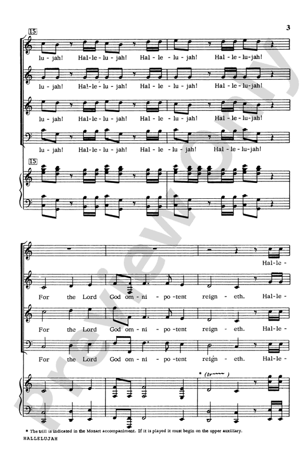 Hallelujah Chorus In C Major Satb Choral Octavo George Frideric Handel Digital Sheet Music 8018