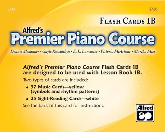 Premier Piano Course, Flash Cards 1B
