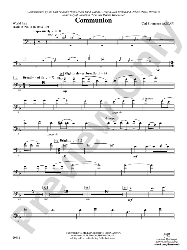 Communion: (wp) B-flat Baritone B.C.: (wp) B-flat Baritone B.C. World ...