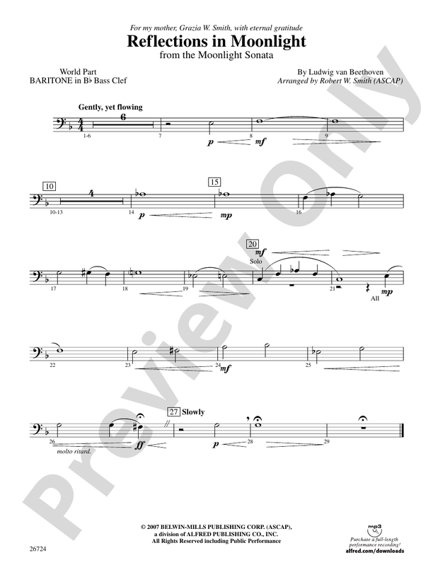 Reflections In Moonlight: (wp) B-flat Baritone B.C.