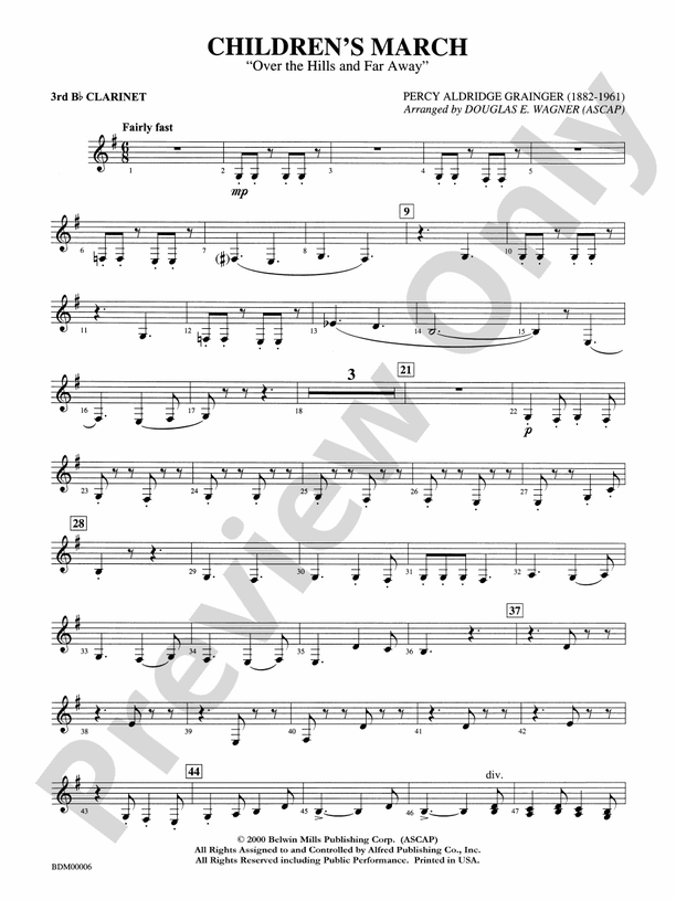Children's March: 3rd B-flat Clarinet: 3rd B-flat Clarinet Part ...