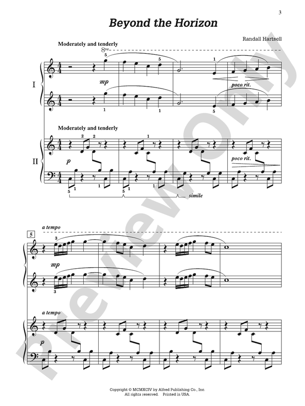 Beyond the Horizon - Piano Duo (2 Pianos, 4 Hands)