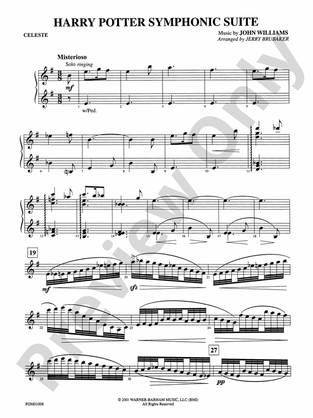 Harry Potter Symphonic Suite Piano Accompaniment Piano Accompaniment Part Digital Sheet 9902