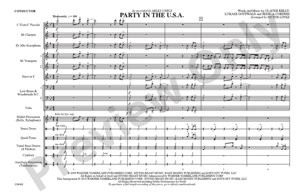 Party in the U.S.A.: Score