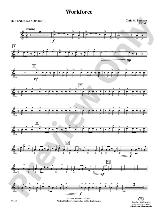 Workforce: B-flat Tenor Saxophone