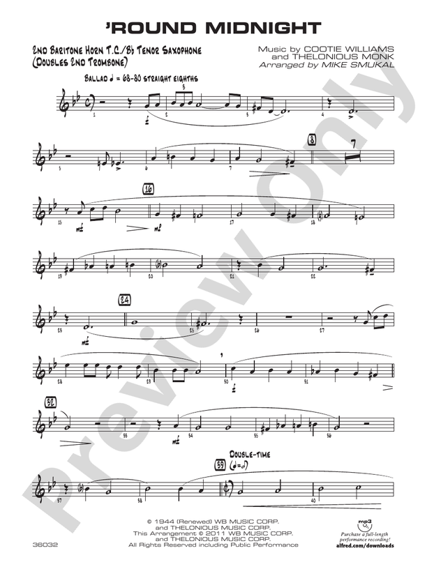 'Round Midnight: 2nd Baritone T.C.