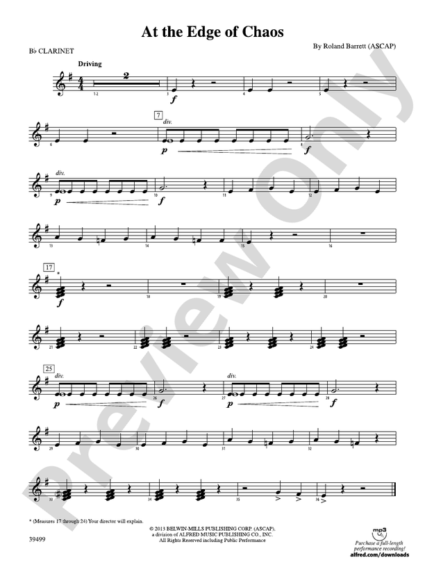 At the Edge of Chaos 1st Bflat 1st Bflat Part