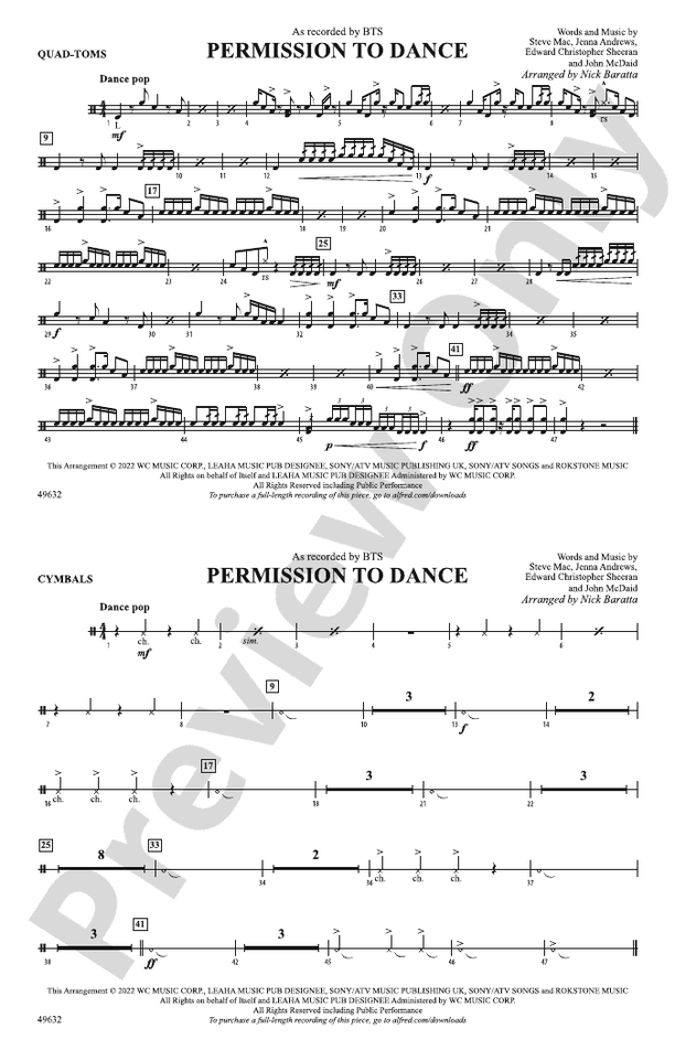 Permission to Dance: Quad-Toms