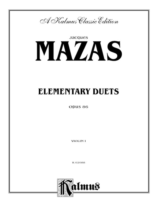 Mazas: Elementary Duets, Op. 86