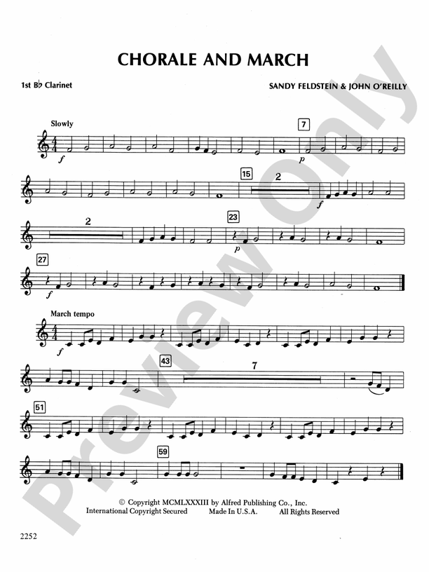Chorale and March: 1st B-flat Clarinet: 1st B-flat Clarinet Part ... Chorale and March: 1st B-flat Clarinet: 1st B-flat Clarinet Part ...