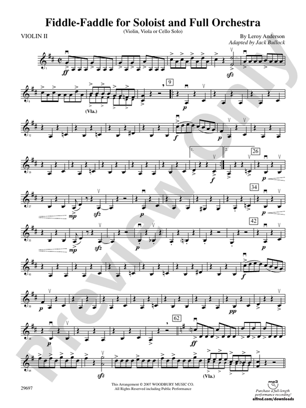 FiddleFaddle for Soloist and Full Orchestra 2nd Violin 2nd Violin