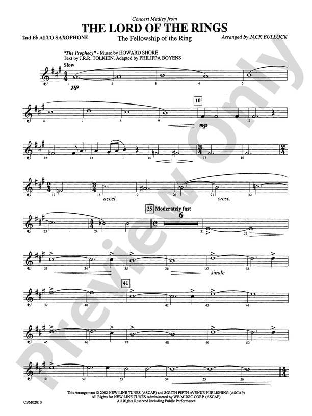 In Dreams From The Fellowship of the Ring - Download Sheet Music PDF