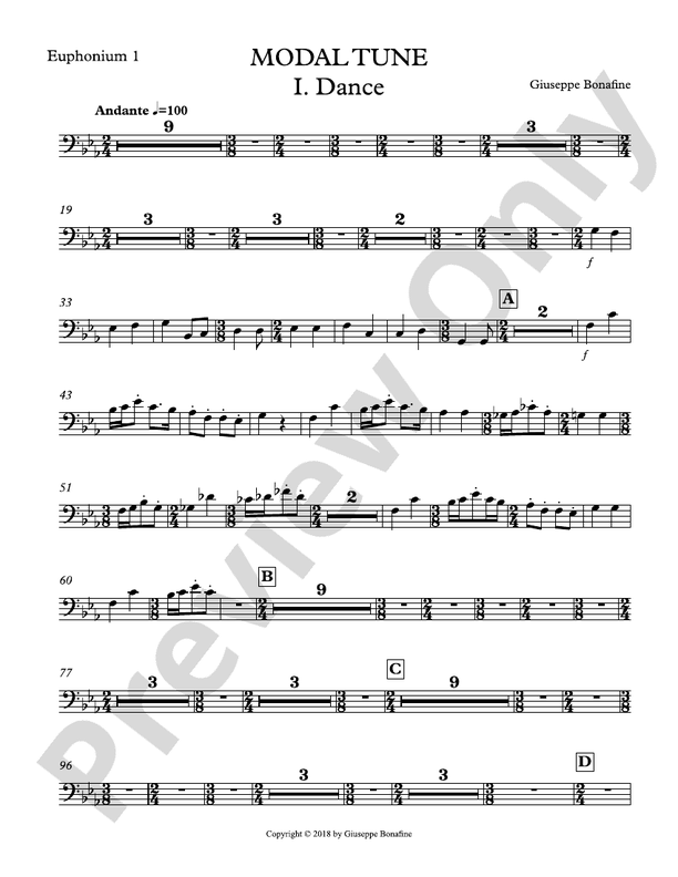 Modal Tune 1st Euphonium 1st Euphonium Part Digital Sheet Music