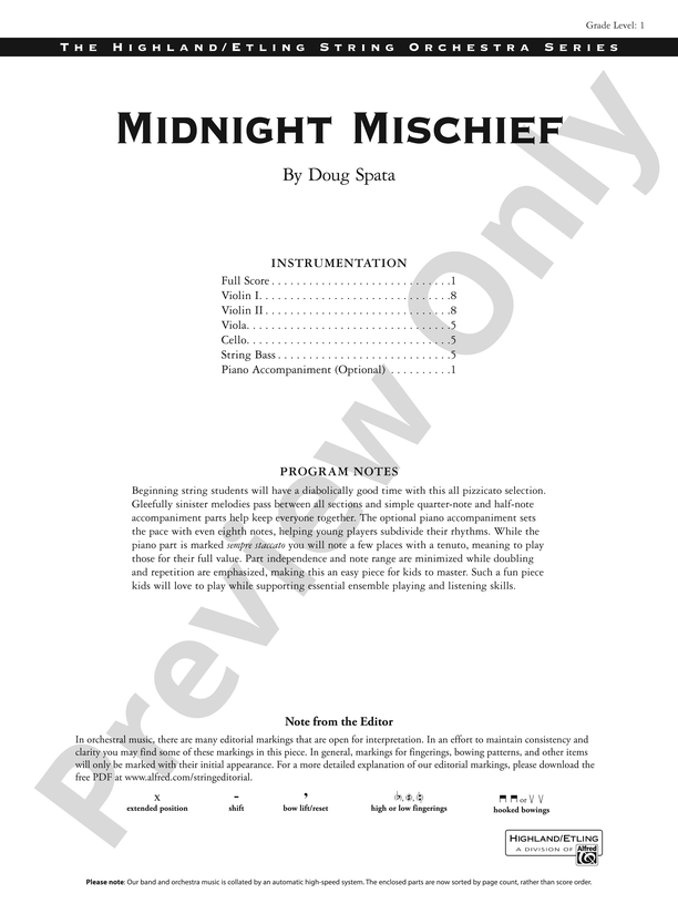 Midnight Mischief: Score