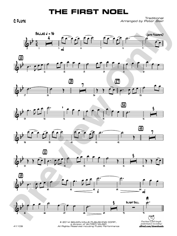 The First Noel: Flute: Flute Part - Digital Sheet Music Download