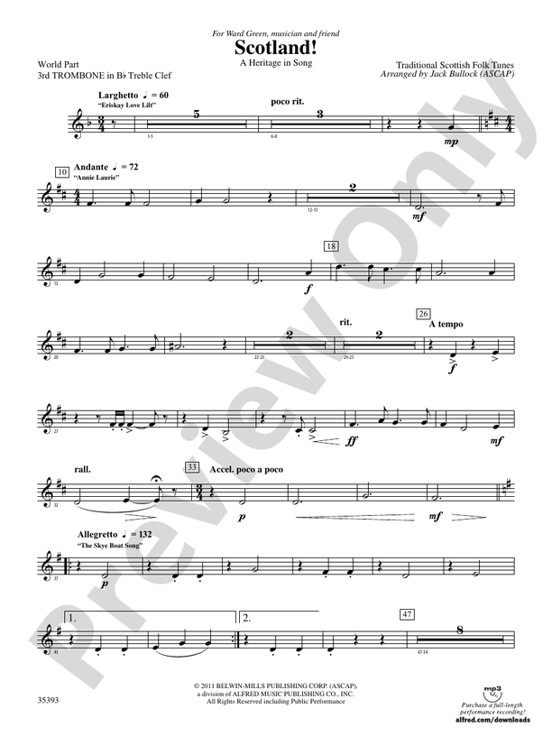 Scotland!: (wp) 3rd B-flat Trombone T.C.