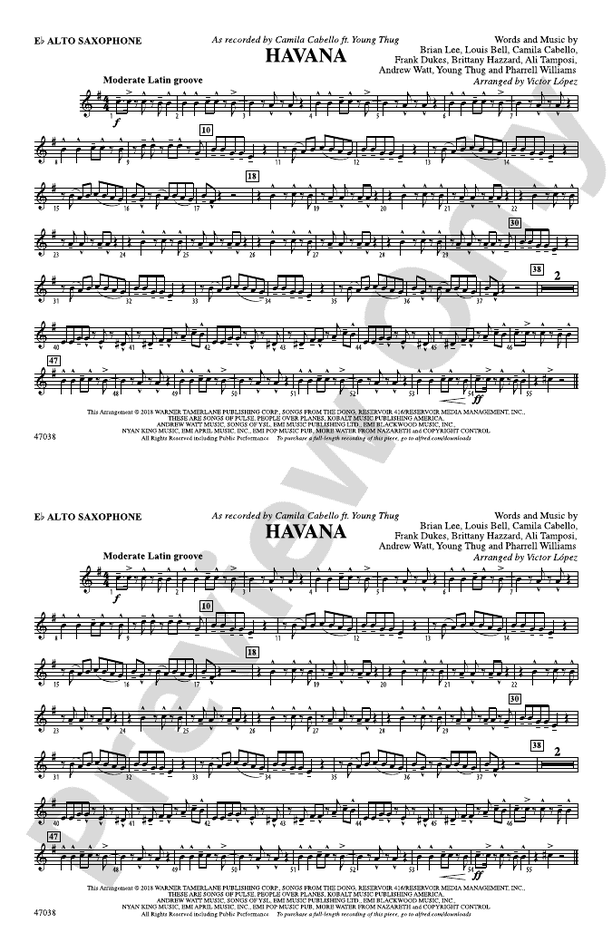 Havana deals alto sax