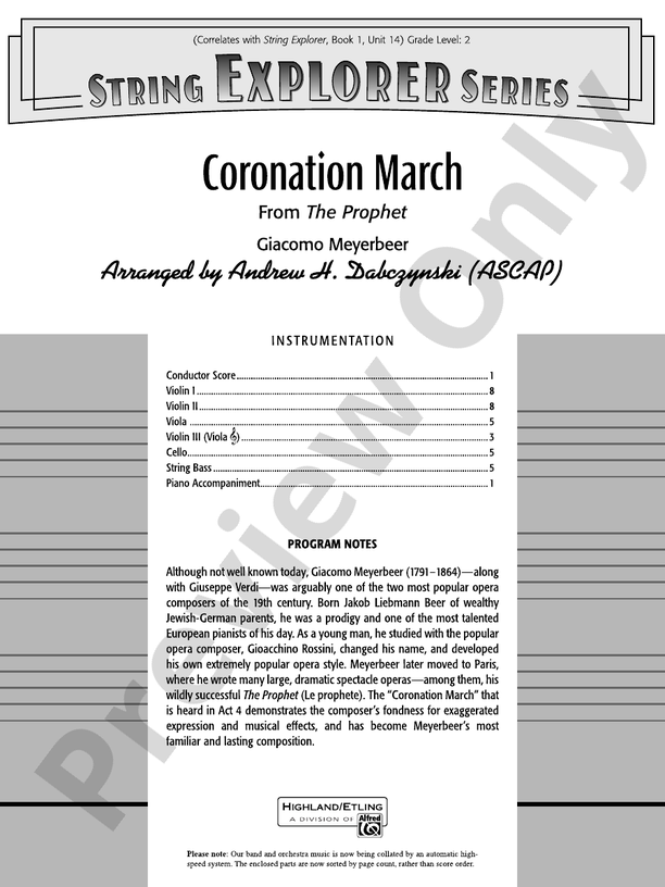 Coronation March (from The Prophet)