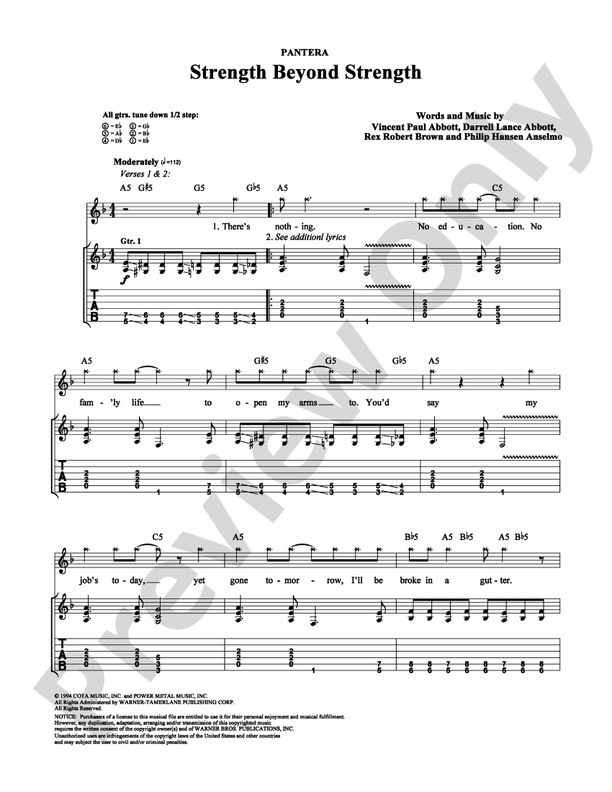 Pantera,VulgarDisplayOfpower,bandscore楽譜 Kar333 | Free sheet music | Download PDF or print on