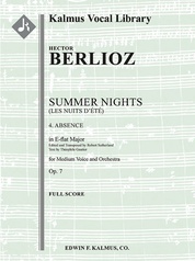 Summer Nights, Op. 7 (Les nuits d'ete): 4. Absence (transposed in Eb)