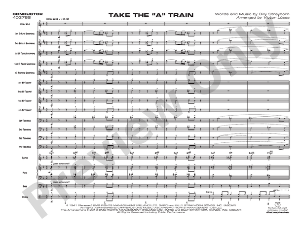 ＢＢ楽譜「Take the 'A' Train」FRANK FOSTER(絶版) ビッグバンド楽譜「Take the 'A' Train」FRANK FOSTER - メルカリ