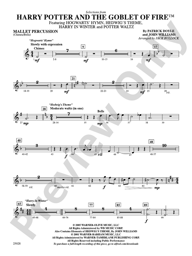 Harry Potter and the Goblet of Fire,™ Selections from: Mallets