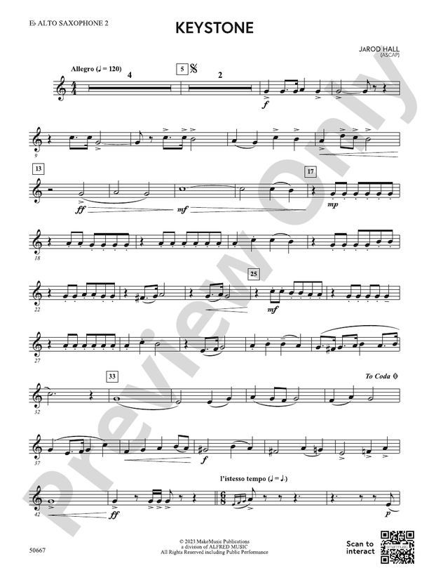 Keystone 2nd E Flat Alto Saxophone 2nd E Flat Alto Saxophone Part Digital Sheet Music Download