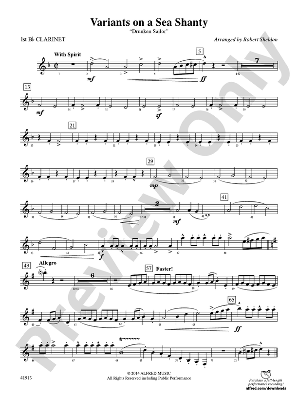 Variants on a Sea Shanty 1st Bflat 1st Bflat Part