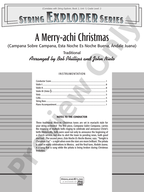 A Merry-achi Christmas: Score