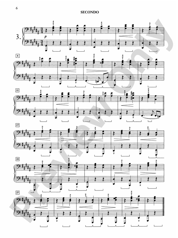 Brahms: Waltzes, Opus 39 - Piano Duet (1 Piano, 4 Hands